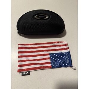 Authentic Oakley Sport Vault Case & Microfiber Flag/USA Sleeve